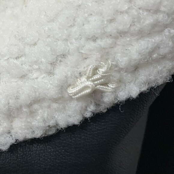 Spanx Fleece & Faux Leather Long Wrap Jacket 1X NWT - Picture 11 of 14